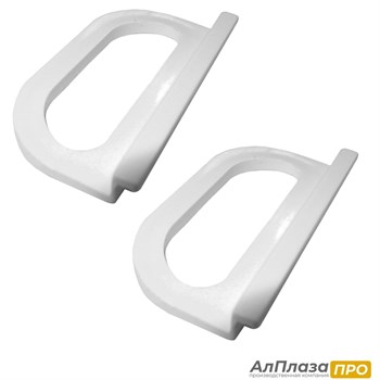 Ручка для МС, овальная, Белая, (уп-2 шт)