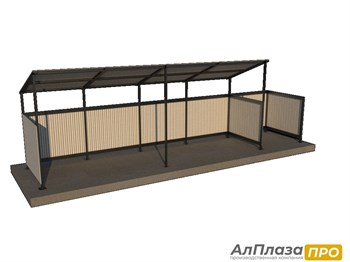 Контейнерная площадка для ТБО "MONO" (4 контейнера+Доп. секция))
