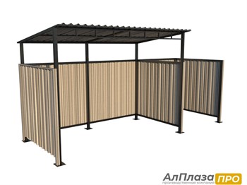 Контейнерная площадка для ТБО "MONO" (2 контейнера+Доп. секция)