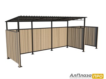 Контейнерная площадка для ТБО "MONO" (3 контейнера+Доп. секция)