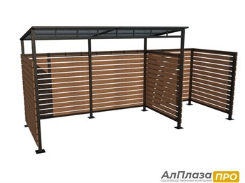 Контейнерная площадка ТБО "FORESTER LITE" (2 контейнера+Доп. секция)