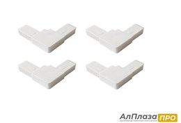 Уголок ABS Усиленный для профиля МС Белый (уп. 4 шт)
