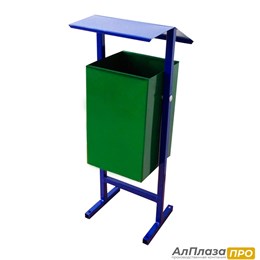 Урна уличная Эконом с зонтиком, зеленая, 25 литров