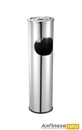 Урна с пепельницей G-teq, 8л, 140х560мм, нержавеющая сталь