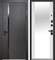 Дверь входная Luxor 2МДФ Ромбы Вертикаль Зеркало Антрацит Софт/Эмалит Белый 9660