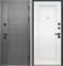 Дверь входная Тайга 9 см. 2МДФ Антик Серебро/Эмалит Белый 10197