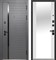Дверь входная Luxor 2МДФ Горизонталь Зеркало Сатин Графит/Эмалит Белый 10387
