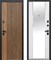 Дверь входная Luxor 2МДФ Рейка Зеркало Лесной Орех/Эмалит Белый 10390