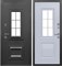 Дверь входная 11 см Протерма 3D Стеклопакет Букле графит Белая матовая 11000