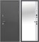 Дверь входная 9 см. Серебро Антик Серебро/Эмалит Белый Зеркало (960 мм, Левая) 9704-960L