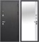 Дверь входная Толстяк Букле Антрацит Эмалит белый зеркало (960 мм, Правая) 9701-960R