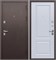 Дверь входная Толстяк Букле Шоколад Велюр белый софт (960 мм, Правая) 9698-960R