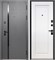 Дверь входная Luxor 2МДФ Горизонталь НЕО Сатин Графит/Эмалит Белый (860 мм, Левая) 9661-860L