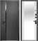 Дверь входная Luxor 2МДФ Ромбы Вертикаль Зеркало Антрацит Софт/Эмалит Белый (960 мм, Левая) 9660-960L