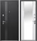 Дверь входная Luxor 2мм Букле антрацит Зеркало фацет Эмалит белый (860 мм, Левая) 9654-860L