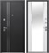 Дверь входная Luxor 2мм Букле антрацит Зеркало фацет Эмалит белый (960 мм, Левая) 9654-960L