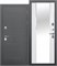 Дверь входная ISOTERMA Серебро Зеркало Фацет Эмалит белый (860 мм, Левая) 9649-860L