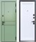 Дверь входная Luxor 2МДФ Минимал Молдинг Фисташка/Эмалит Белый (860 мм, Правая) 10396-860R