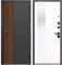 Дверь входная Luxor 2МДФ Призма Зеркало Антрацит/Эмалит Белый (860 мм, Правая) 10393-860R