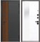 Дверь входная Luxor 2МДФ Призма Зеркало Антрацит/Эмалит Белый (960 мм, Правая) 10393-960R