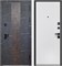 Дверь входная Luxor 2МДФ Стоун Рейки Торос Черный/Эмалит Белый (860 мм, Левая) 10388-860L