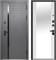 Дверь входная Luxor 2МДФ Горизонталь Зеркало Сатин Графит/Эмалит Белый (860 мм, Правая) 10387-860R