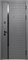 Дверь входная Luxor 2МДФ Горизонталь Зеркало Сатин Графит/Эмалит Белый (860 мм, Левая) 10387-860L