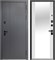 Дверь входная Luxor 2МДФ Вертикаль Зеркало Сатин Графит/Эмалит Белый (860 мм, Правая) 10386-860R