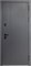 Дверь входная Luxor 2МДФ Вертикаль Зеркало Сатин Графит/Эмалит Белый (860 мм, Левая) 10386-860L