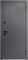 Дверь входная Luxor 2МДФ Вертикаль Зеркало Сатин Графит/Эмалит Белый (960 мм, Правая) 10386-960R