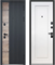 Дверь входная Luxor 2МДФ Дуб Вертикаль НЕО Сатин Черный/Эмалит Белый (960 мм, Правая) 10118-960R