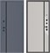 Дверь входная Модерн МДФ Диагональ Графит / Ясень Серый 11588