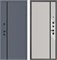 Дверь входная Модерн МДФ Диагональ Графит / Ясень Серый (860 мм, Правая) 11588-860R