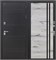 Дверь входная Termo D5 Букле Черный, Дуб Арктик (960 мм, Левая) 11642-960L