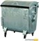 Мусорный контейнер на колёсах (1100 л) оцинкованный 9383